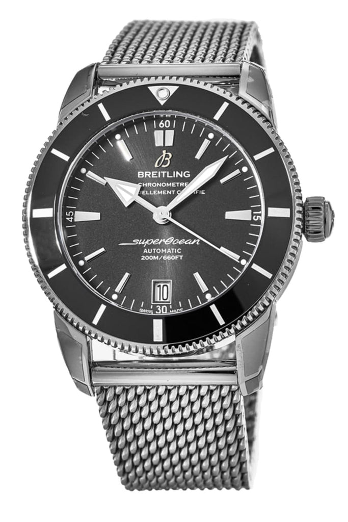 Breitling Superocean Heritage B20 Automatic 42 Black Dial Silver Mesh Bracelet Watch for Men - AB2010121B1A1 Buy Now By Breitling