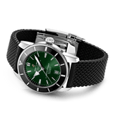 Breitling Superocean Heritage B20 Automatic 42 Green Dial Black Mesh Bracelet Watch for Women - AB2010121L1S1 Buy Now By Breitling