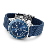 Breitling Superocean Heritage B20 Automatic 42 Blue Dial Blue Mesh Bracelet Watch for Men - AB2010161C1S1 Buy Now By Breitling