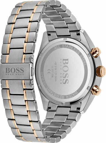 Hugo Boss Champion Chronograph Black Dial Two Tone Steel Strap Watch for Men - 1513819 Buy Now By Hugo Boss