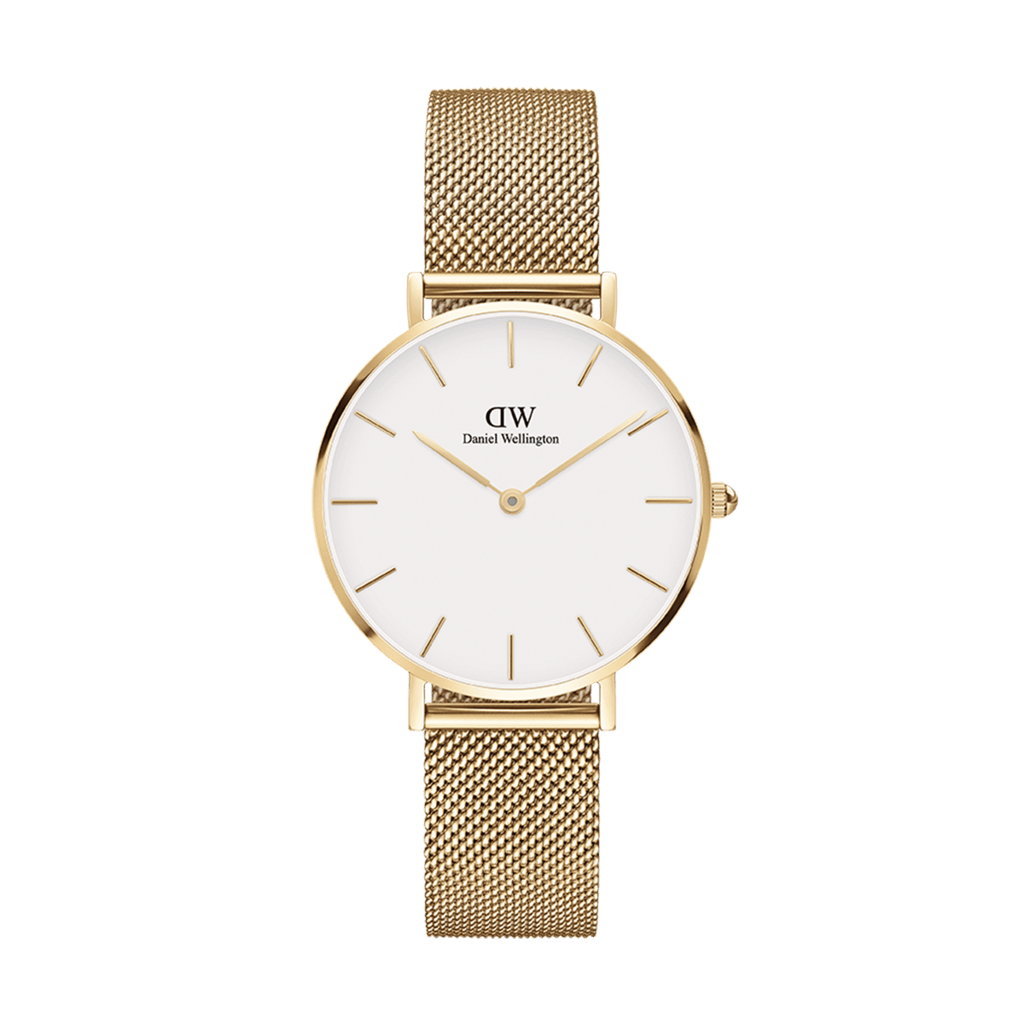 Daniel Wellington Classic Petite Evergold White Dial Gold Mesh Bracelet Watch For Women - DW00100346 Buy Now By Daniel Wellington