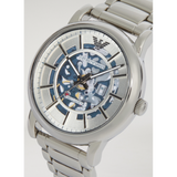 Emporio Armani Meccanico Automatic Silver Dial Silver Steel Strap Watch for Men - AR60006 Buy Now By Emporio Armani
