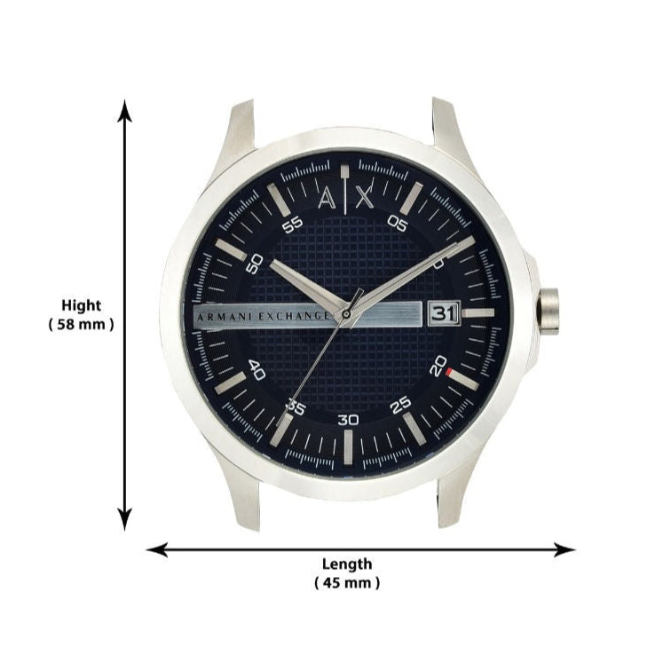 Armani Exchange Hampton Chronograph Blue Dial Brown Leather Strap Watch For Men - AX2133 Buy Now By Armani Exchange