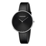 Calvin Klein Full Moon Black Dial Black Leather Strap Watch for Women - K8Y231C1 Buy Now By Calvin Klein