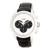 Hugo Boss Driver Chronograph Quartz Silver Dial Black Leather Strap Watch For Men - 1512880 Buy Now By Hugo Boss