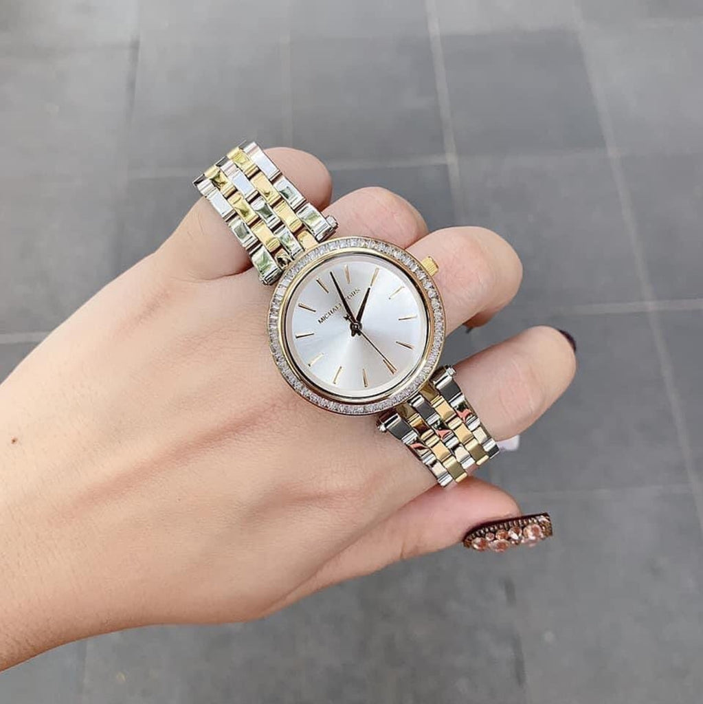 Michael Kors Darci Silver Dial Two Tone Steel Strap Watch for Women - MK3405 Buy Now By Michael Kors