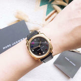 Marc Jacobs Mandy Black Dial Black Leather Strap Watch for Women - MJ1597 Buy Now By Marc Jacobs