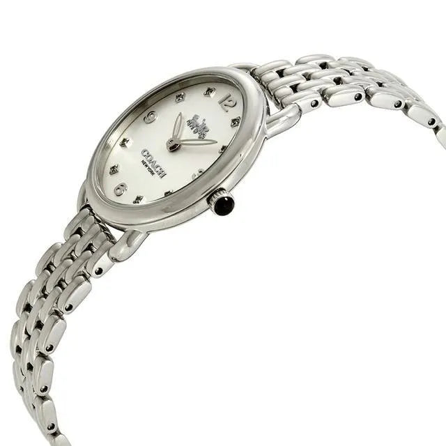 Coach Delancey Slim Silver Dial Silver Steel Strap Watch for Women - 14502781 Buy Now By Coach