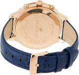 Swarovski Octea Lux Chrono Blue Dial Blue Leather Strap Watch for Women - 5563480 Buy Now By Swarovski