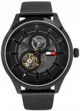 Tommy Hilfiger Spencer Skeleton Black Dial Black Mesh Bracelet Watch for Men - 1791644 Buy Now By Tommy Hilfiger