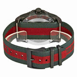 Gucci Dive Green & Red Dial Green & Red Nylon Strap Watch For Men - YA136216 Buy Now By Gucci