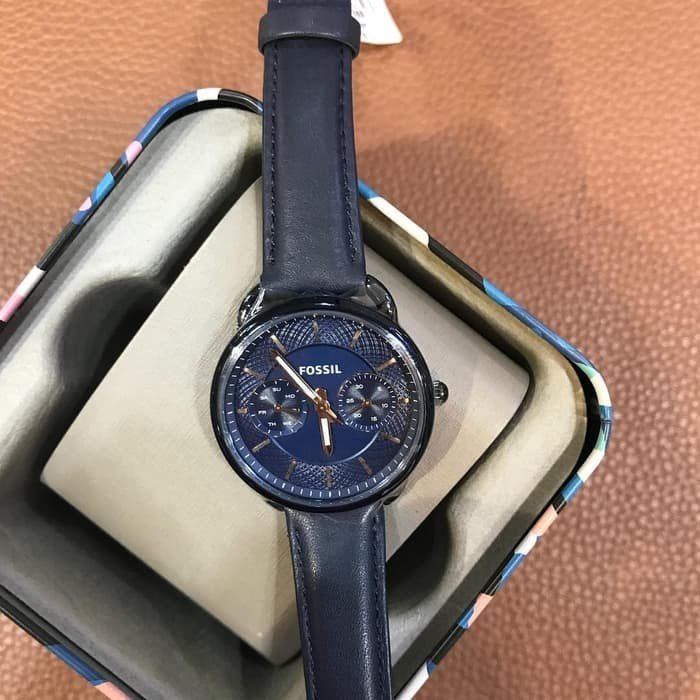Fossil Tailor Blue Dial Blue Leather Strap Watch for Women - ES4092 Buy Now By Fossil