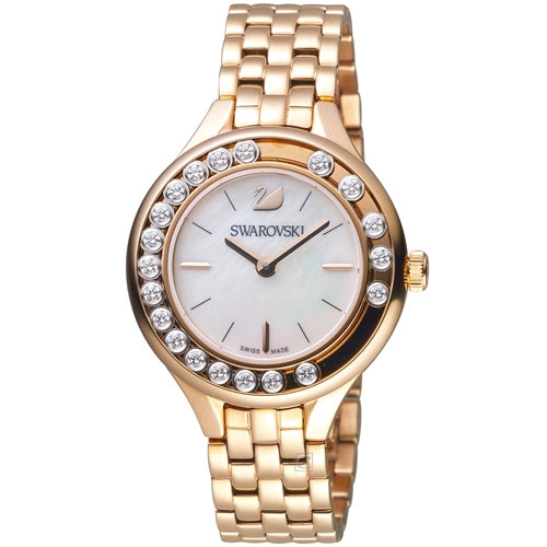 Swarovski Lovely Crystals Mother of Pearl Dial Rose Gold Steel Strap Watch for Women - 5261496 Buy Now By Swarovski