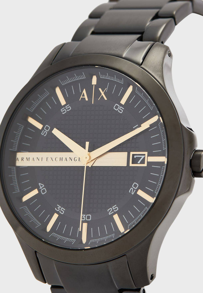 Armani Exchange Hampton Chronograph Black Dial Black Steel Strap Watch For Men - AX2150 Buy Now By Armani Exchange