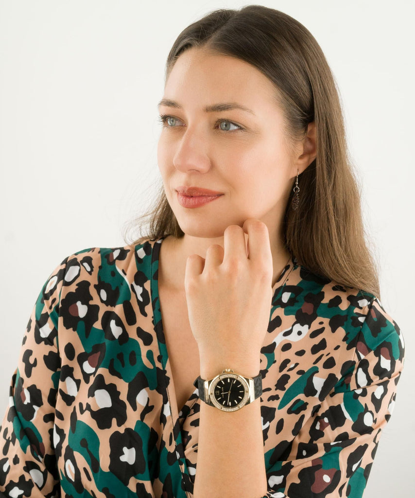 Michael Kors Mini Lennox Quartz Black Dial Black Silicone Strap Watch For Women - MK7281 Buy Now By Michael Kors