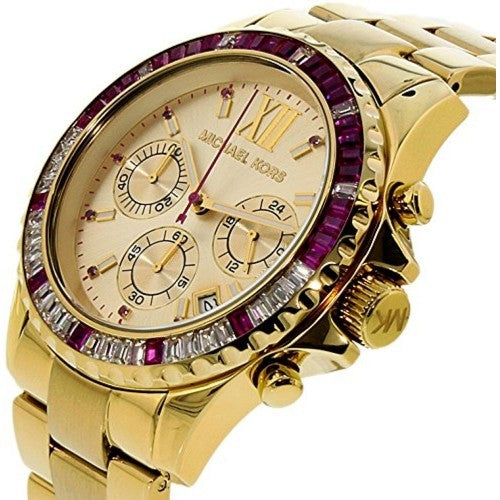 Michael Kors Everest Chronograph Gold Dial Gold Steel Strap Watch for Women - MK5871 Buy Now By Michael Kors