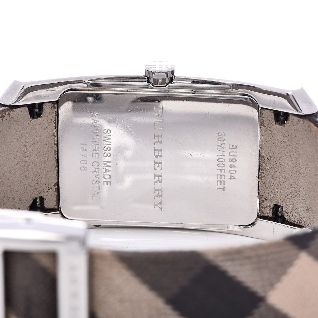 Burberry Nova Check Silver Dial Two Tone Leather Strap Watch For Women - BU9404 Buy Now By Burberry