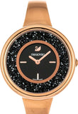 Swarovski Crystalline Pure Black Dial Rose Gold Steel Strap Watch for Women - 5295334 Buy Now By Swarovski