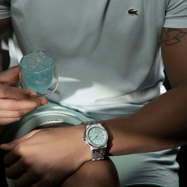 Maurice Lacroix Aikon Automatic Sky Blue Dial Silver Steel Strap Watch For Men - AI6008-SS00F-431-C Buy Now By Maurice Lacroix