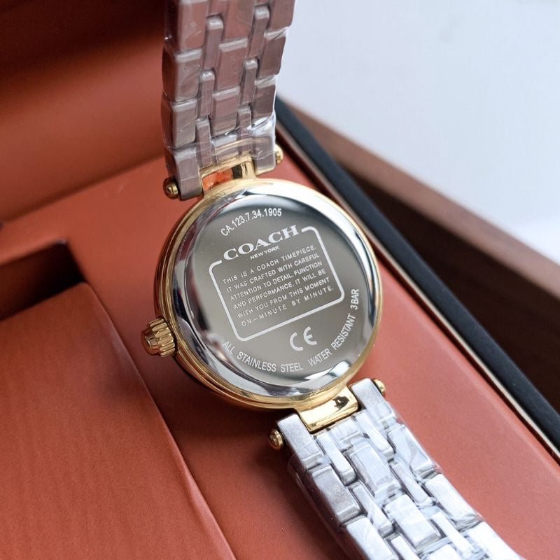 Coach Park Silver Dial Two Tone Steel Strap Watch for Women - 14503642 Buy Now By Coach