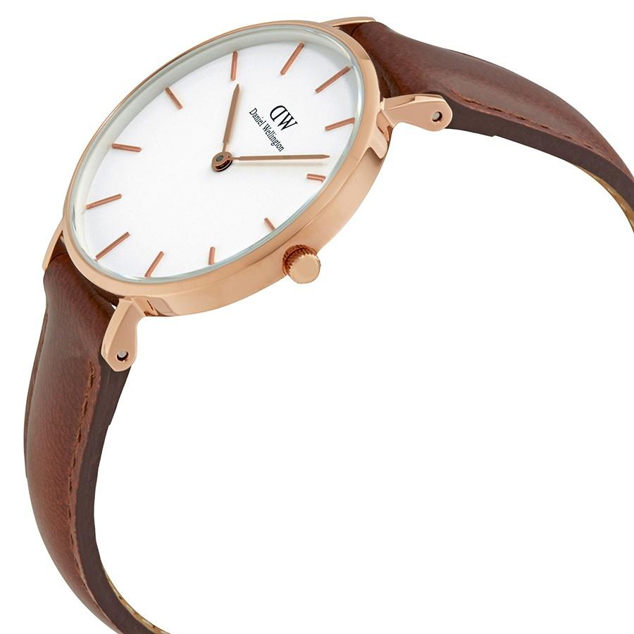 Daniel Wellington Petite St Mawes White Dial Brown Leather Strap Watch For Women - DW00100175 Buy Now By Daniel Wellington