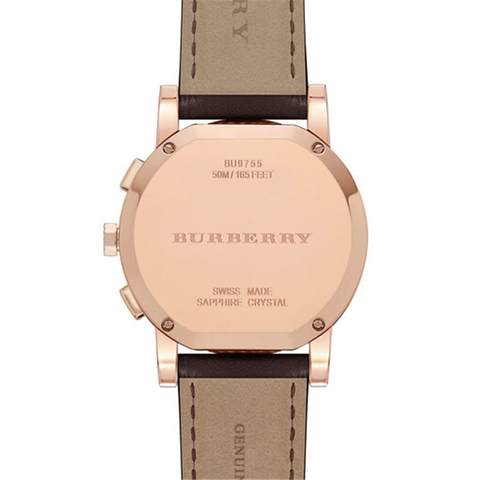 Burberry The City Grey Dial Brown Leather Strap Unisex Watch - BU9755 Buy Now By Burberry
