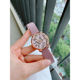 Guess Mariposa Pink Dial Pink Leather Strap Watch for Women - GW0008L2 Buy Now By Guess