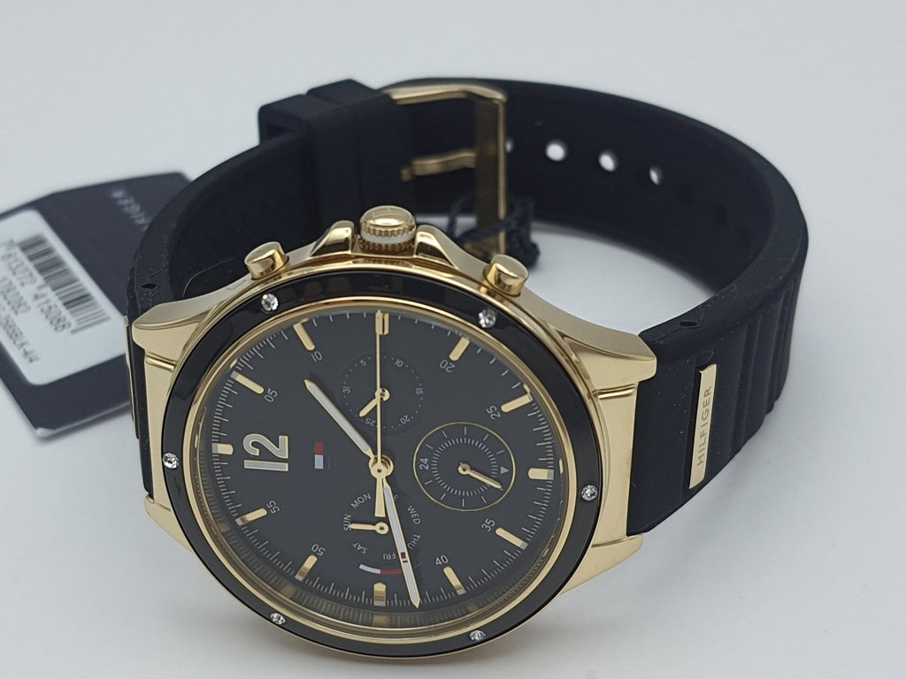 Tommy Hilfiger Eve Chronograph Quartz Black Dial Black Silicone Strap Watch For Women - 1782282 Buy Now By Tommy Hilfiger