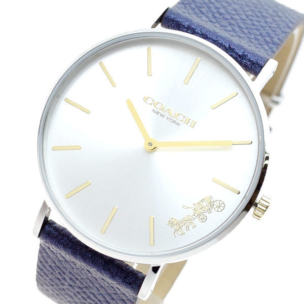 Coach Perry White Dial Blue Leather Strap Watch for Women - 14503156 Buy Now By Coach