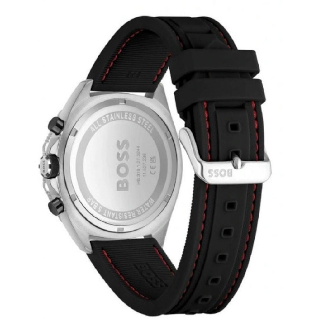 Hugo Boss Energy Chronograph Black Dial Black Silicon Strap Watch For Men - 1513969 Buy Now By Hugo Boss
