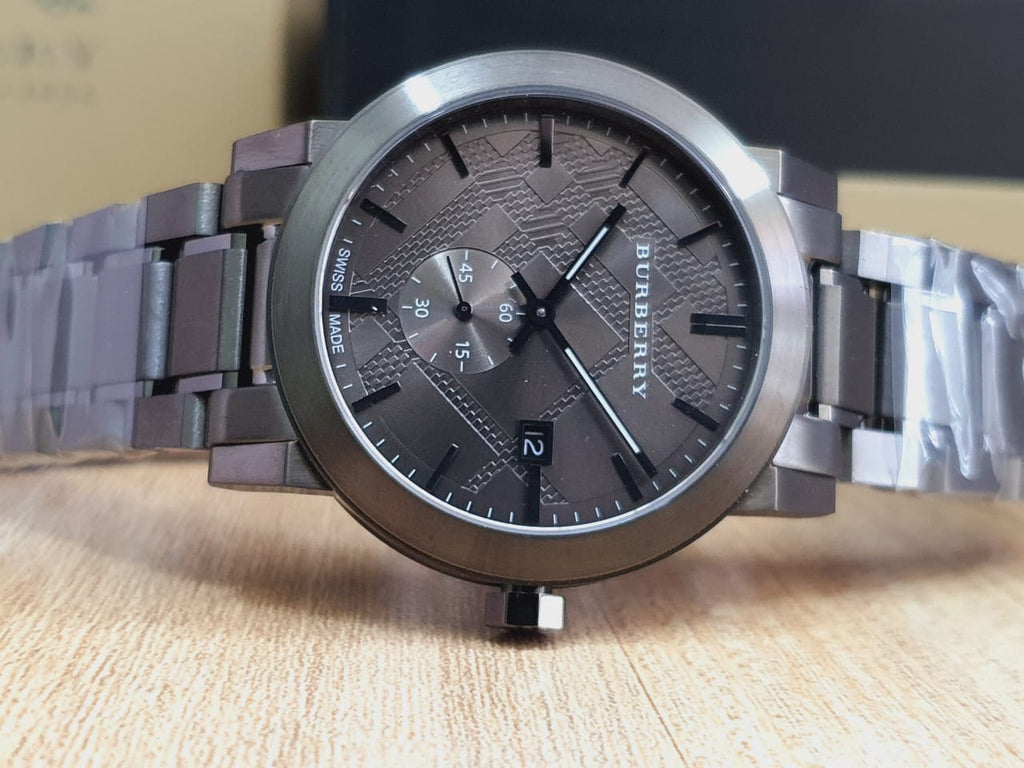 Burberry The City Black Dial Black Steel Strap Watch for Men - BU9902 Buy Now By Burberry