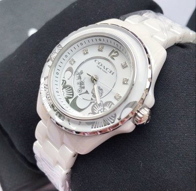 Coach Preston White Dial White Steel Strap Watch for Women - 14503464 Buy Now By Coach