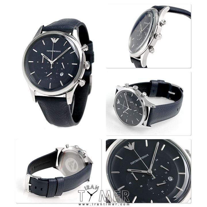 Emporio Armani Lambda Chronograph Blue Dial Blue Leather Strap Watch For Men - AR11018 Buy Now By Emporio Armani