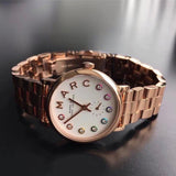 Marc Jacobs Baker Dexter White Dial Rose Gold Steel Strap Watch for Women - MBM3443 Buy Now By Marc Jacobs