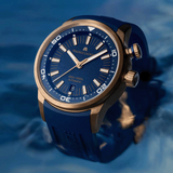 Maurice Lacroix Pontos Divers Limited Edition Blue Dial Blue Leather Strap Watch For Men - PT6248-BRZ0B-430-4 Buy Now By Maurice Lacroix