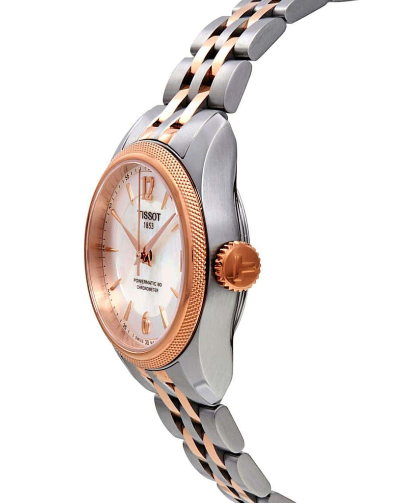 Tissot Ballade Powermatic 80 Cosc Mother of Pearl Dial Two Tone Steel Strap Watch For Women - T108.208.22.117.01 Buy Now By Tissot