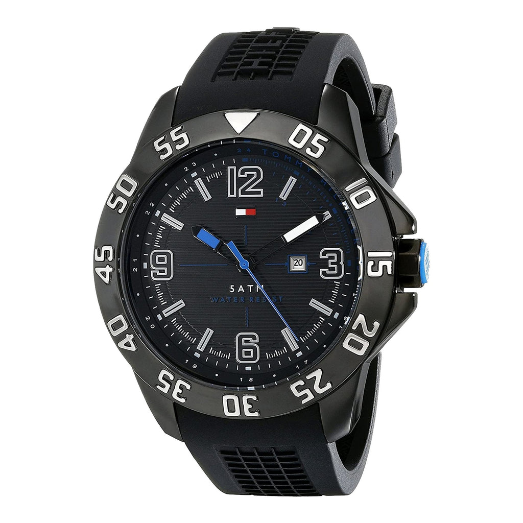 Tommy Hilfiger Sport Multifunction Black Dial Black Rubber Strap Watch for Men - 1790983 Buy Now By Tommy Hilfiger