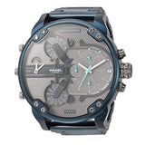 Diesel Daddy 2.0 Chronograph Grey Dial Blue Steel Strap Watch For Men - DZ7414 Buy Now By Diesel