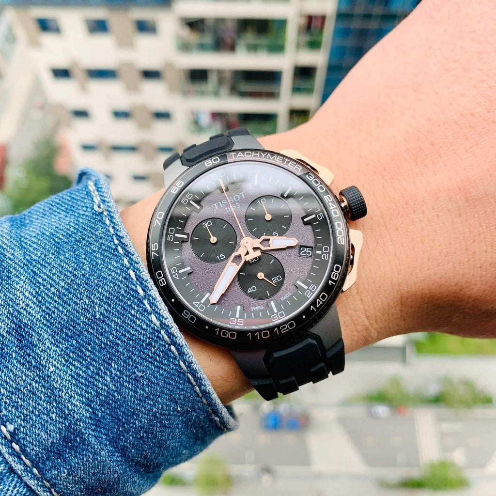 Tissot T Race Cycling Chronograph Black Dial Black Rubber Strap Watch For Men - T111.417.37.441.07 Buy Now By Tissot