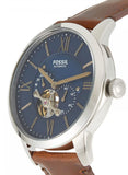 Fossil Townsman Automatic Blue Dial Brown Leather Strap Watch for Men - ME3110 Buy Now By Fossil