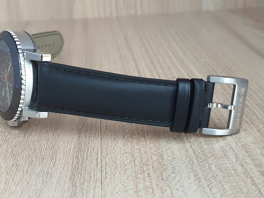 Burberry The City Black Dial Black Leather Strap Watch for Men - BU9382 Buy Now By Burberry