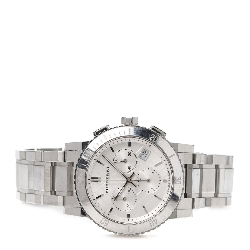 Burberry City Chronograph White Dial Silver Steel Strap Watch For Women - BU9700 Buy Now By Burberry