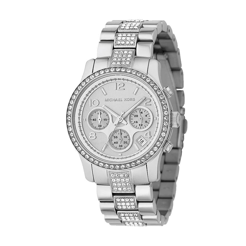 Michael Kors Brinkley Silver Dial with Diamonds Silver Steel Strap Watch for Women - MK5083 Buy Now By Michael Kors