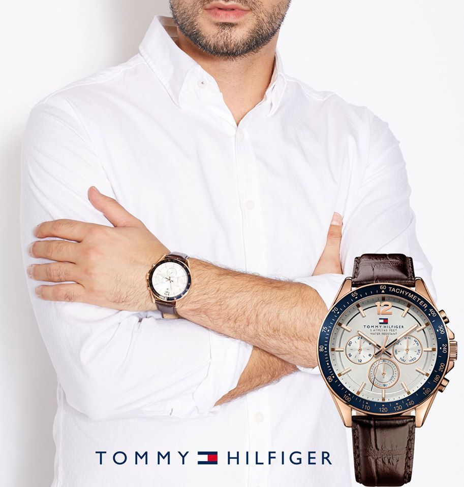 Tommy Hilfiger Luke Quartz White Dial Brown Leather Strap Watch for Men - 1791118 Buy Now By Tommy Hilfiger