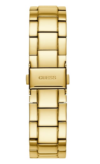 Guess Solar Chronograph Diamonds White Dial Gold Steel Strap Watch for Women - W1069L2 Buy Now By Guess