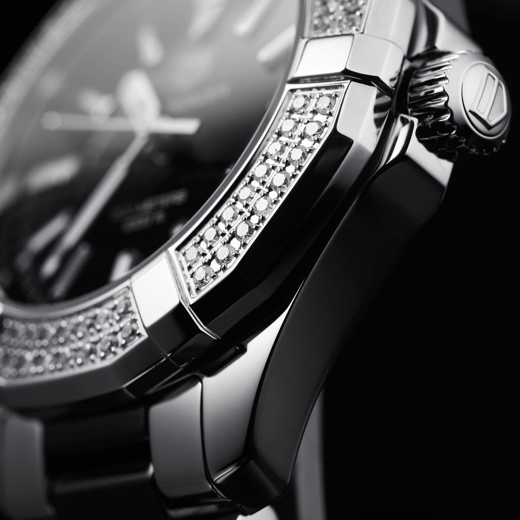 Tag Heuer Aquaracer Quartz Diamonds Black Dial Two Tone Steel Strap Watch for Men - WAY131E.BA0913 Buy Now By Tag Heuer