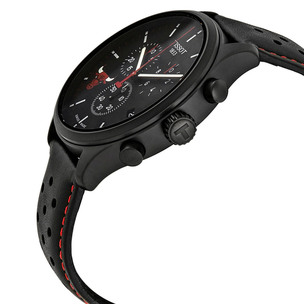 Tissot T Sport Chrono XL NBA Teams Special Chicago Bulls Edition Black Dial Black Leather Strap Watch for Men - T116.617.36.051.00 Buy Now By Tissot