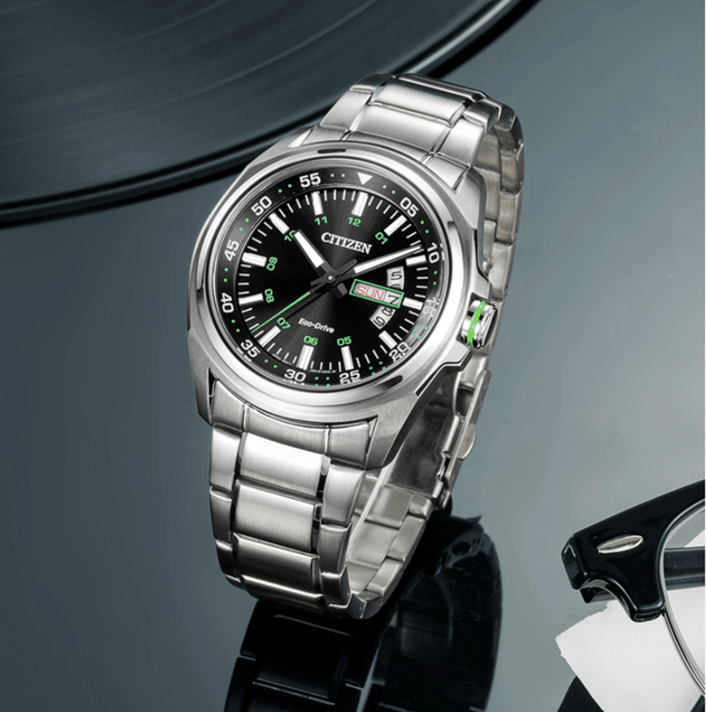 Citizen Eco Drive Urban Black Dial Silver Stainless Steel Watch For Men - AW0020-59EB Buy Now By Citizen