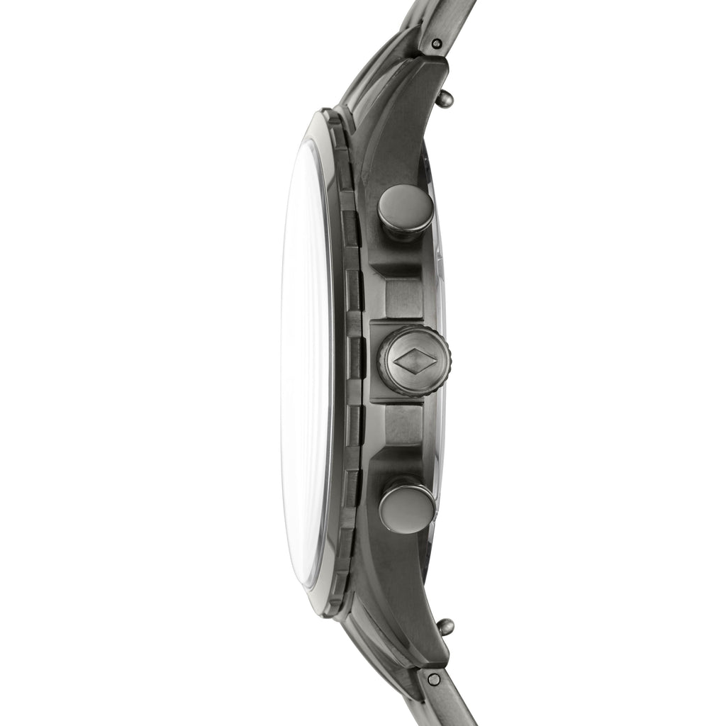 Fossil Forrester Chronograph Black Dial Grey Steel Strap Watch for Men - FS5606 Buy Now By Fossil