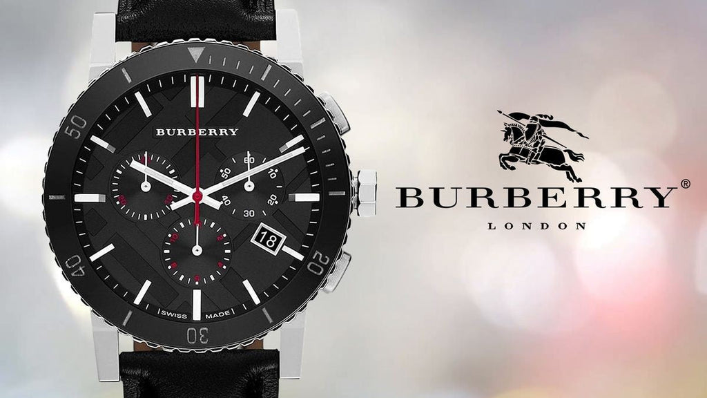 Burberry The City Black Dial Black Leather Strap Watch for Men - BU9382 Buy Now By Burberry